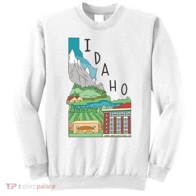 Idaho Landscape Map Sweatshirt
