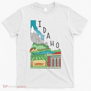 Idaho Landscape Map T-Shirt