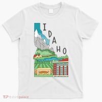 Idaho Landscape Map T-Shirt thumb 0