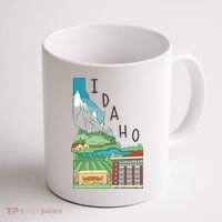 Idaho Landscape Map Coffee Mug thumb 1