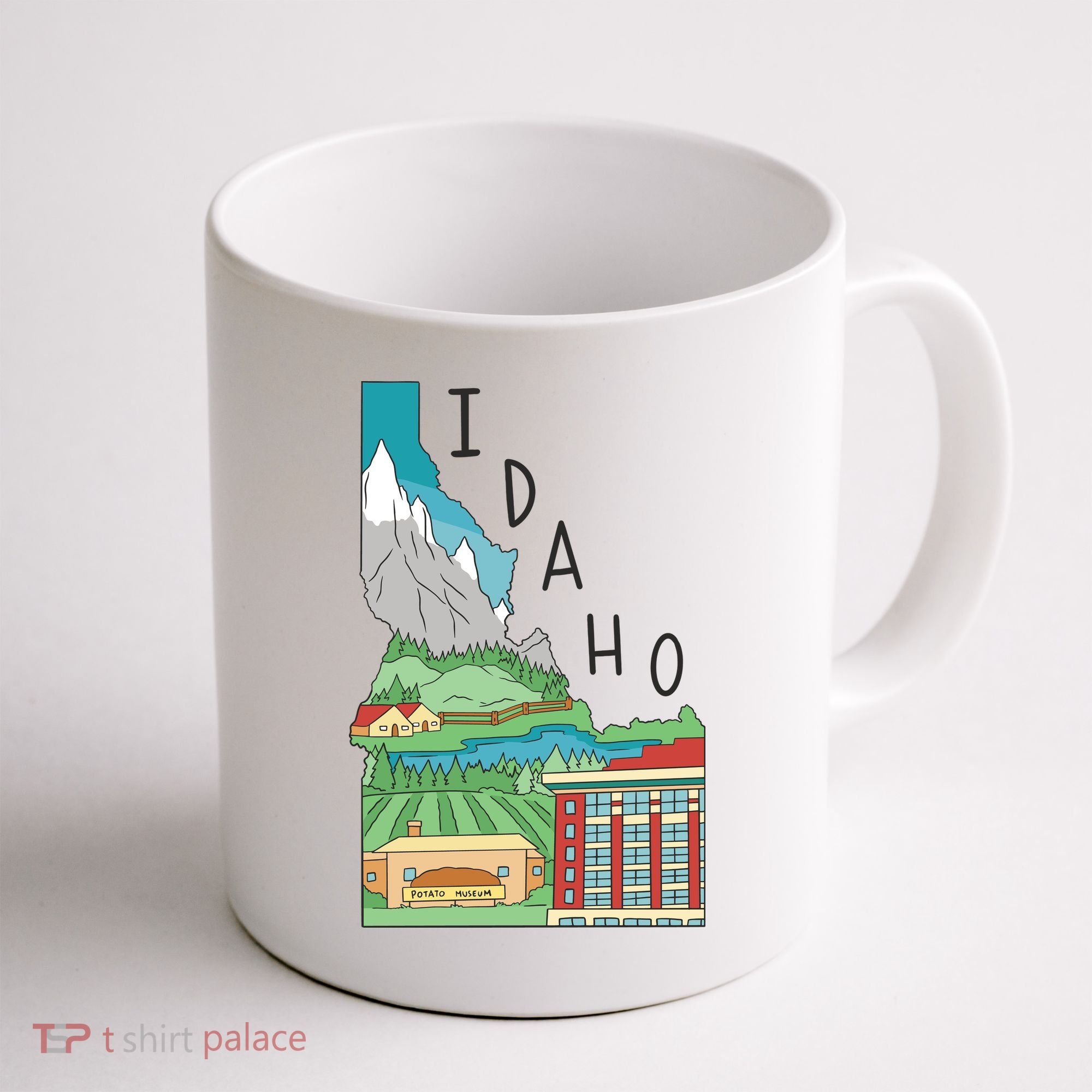 Idaho Landscape Map Coffee Mug