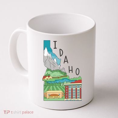 Idaho Landscape Map Coffee Mug