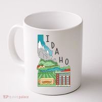 Idaho Landscape Map Coffee Mug thumb 0