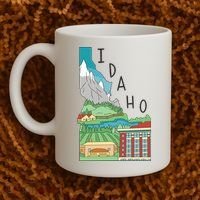 Idaho Landscape Map Coffee Mug thumb 2