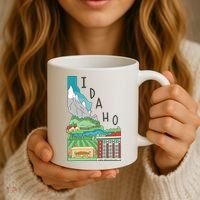 Idaho Landscape Map Coffee Mug thumb 3