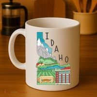 Idaho Landscape Map Coffee Mug thumb 4