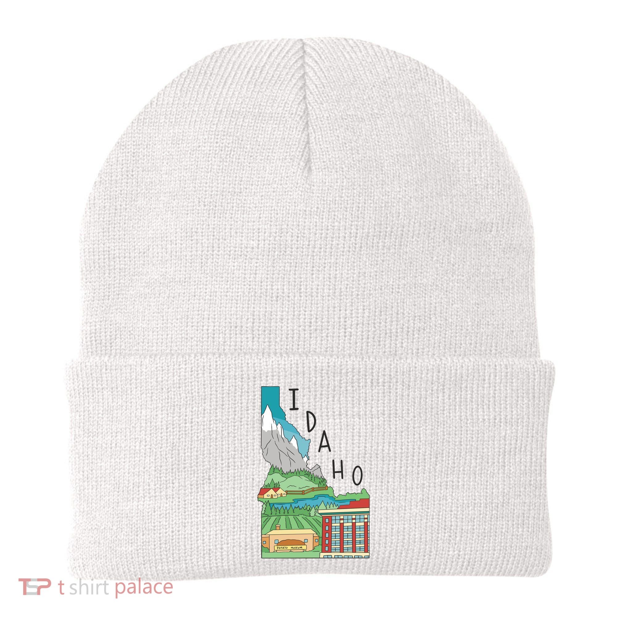 Idaho Landscape Map Beanie