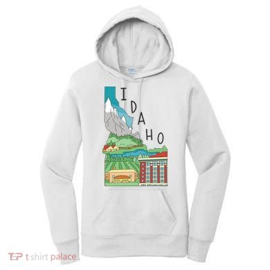 Idaho Landscape Map Women's Hoodie