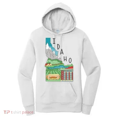 Idaho Landscape Map Women's Hoodie
