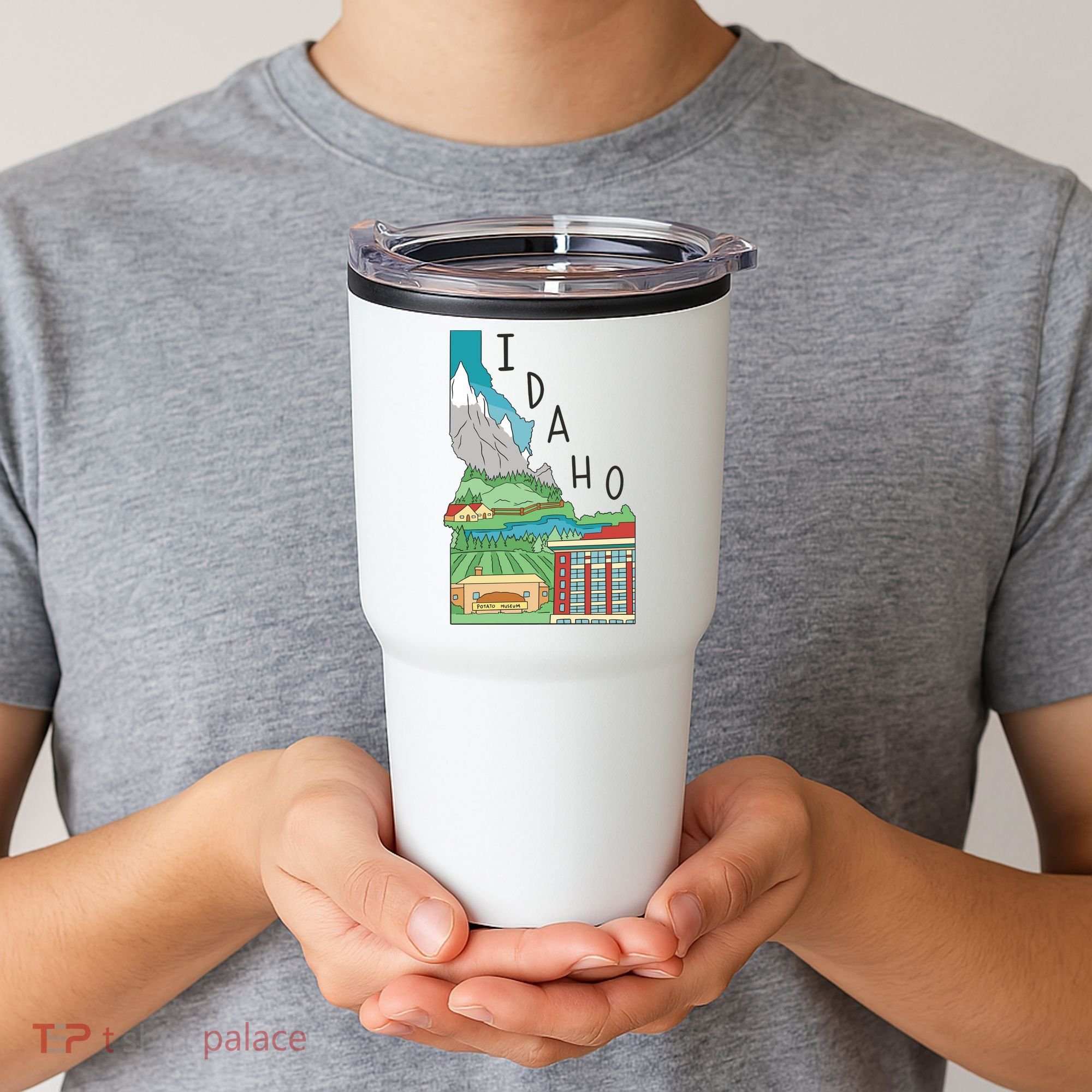 Idaho Landscape Map Tumbler