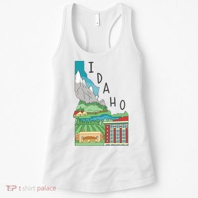 Idaho Landscape Map Women's Tank Top