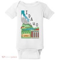 Idaho Landscape Map Baby Bodysuit thumb 0