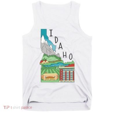 Idaho Landscape Map Tank Top