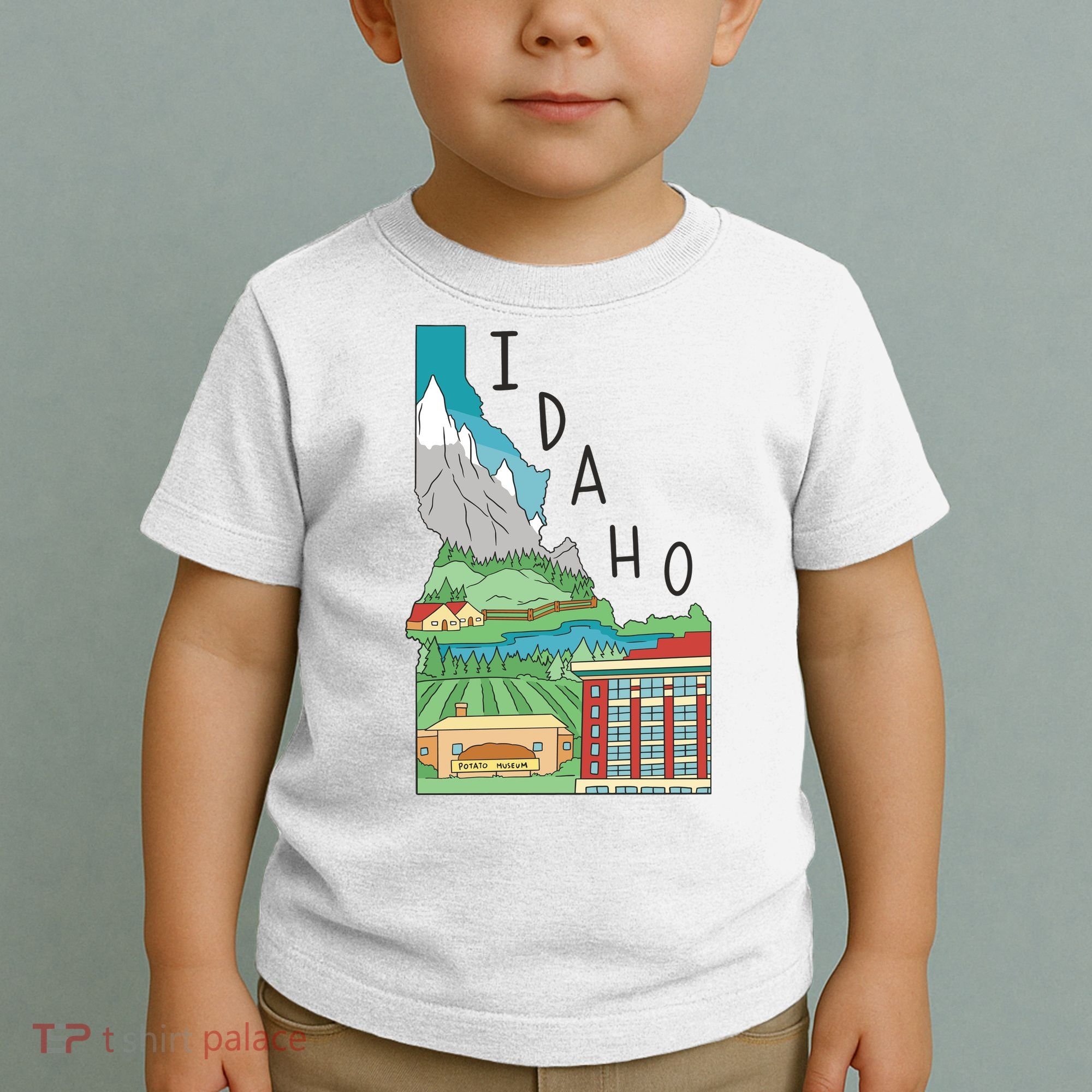 Idaho Landscape Map Toddler T-Shirt
