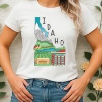 Idaho Landscape Map Women's T-Shirt thumb 2