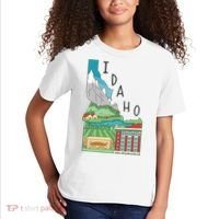 Idaho Landscape Map Kids T-Shirt thumb 2