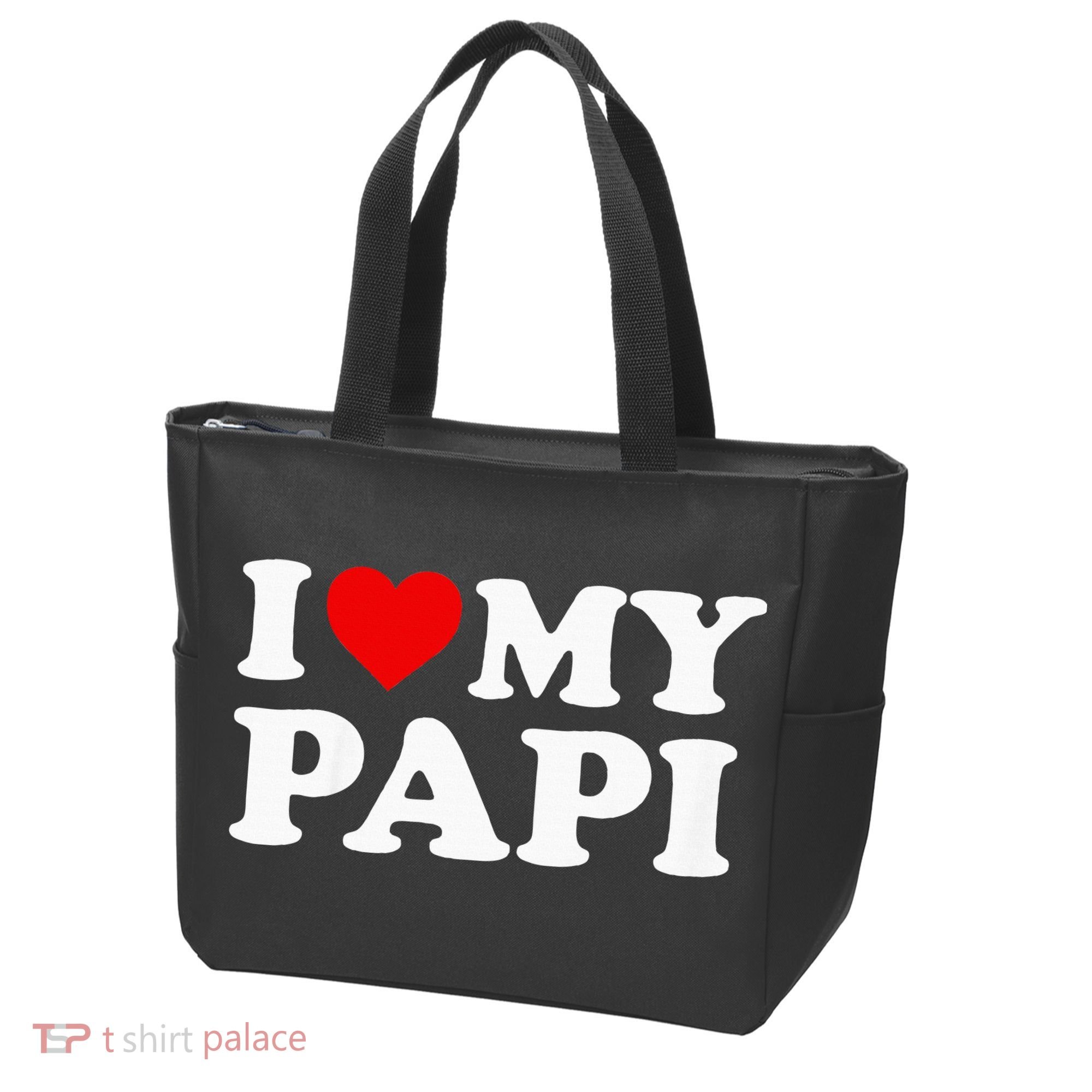 I Love My Papi Tote Bag