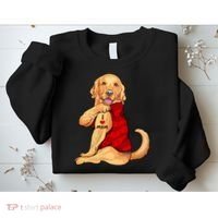 I Love Mom Funny Golden Retriever Sweatshirt thumb 2