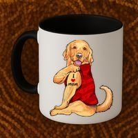 I Love Mom Funny Golden Retriever Coffee Mug thumb 2