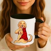 I Love Mom Funny Golden Retriever Coffee Mug thumb 3