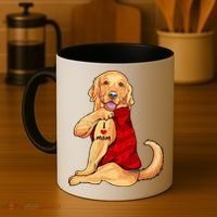 I Love Mom Funny Golden Retriever Coffee Mug thumb 4