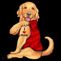 I Love Mom Funny Golden Retriever Coffee Mug thumb 5