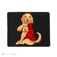 I Love Mom Funny Golden Retriever Mousepad thumb 0