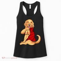I Love Mom Funny Golden Retriever Women's Tank Top thumb 0