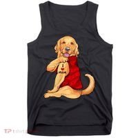 I Love Mom Funny Golden Retriever Tank Top thumb 0