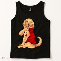 I Love Mom Funny Golden Retriever Tank Top thumb 2