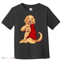 I Love Mom Funny Golden Retriever Toddler T-Shirt thumb 0