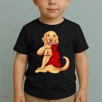 I Love Mom Funny Golden Retriever Toddler T-Shirt thumb 2