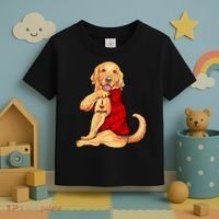 I Love Mom Funny Golden Retriever Toddler T-Shirt thumb 3