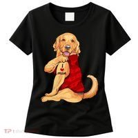 I Love Mom Funny Golden Retriever Women's T-Shirt thumb 0