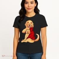 I Love Mom Funny Golden Retriever Women's T-Shirt thumb 4