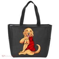 I Love Mom Funny Golden Retriever Tote Bag thumb 0