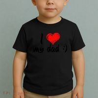 I Love My Dad TShirtCute I Love My Dad Toddler T-Shirt thumb 2
