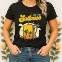 I Like My Suitcase Funny Sootcase Viral Meme Travel Women's T-Shirt thumb 2
