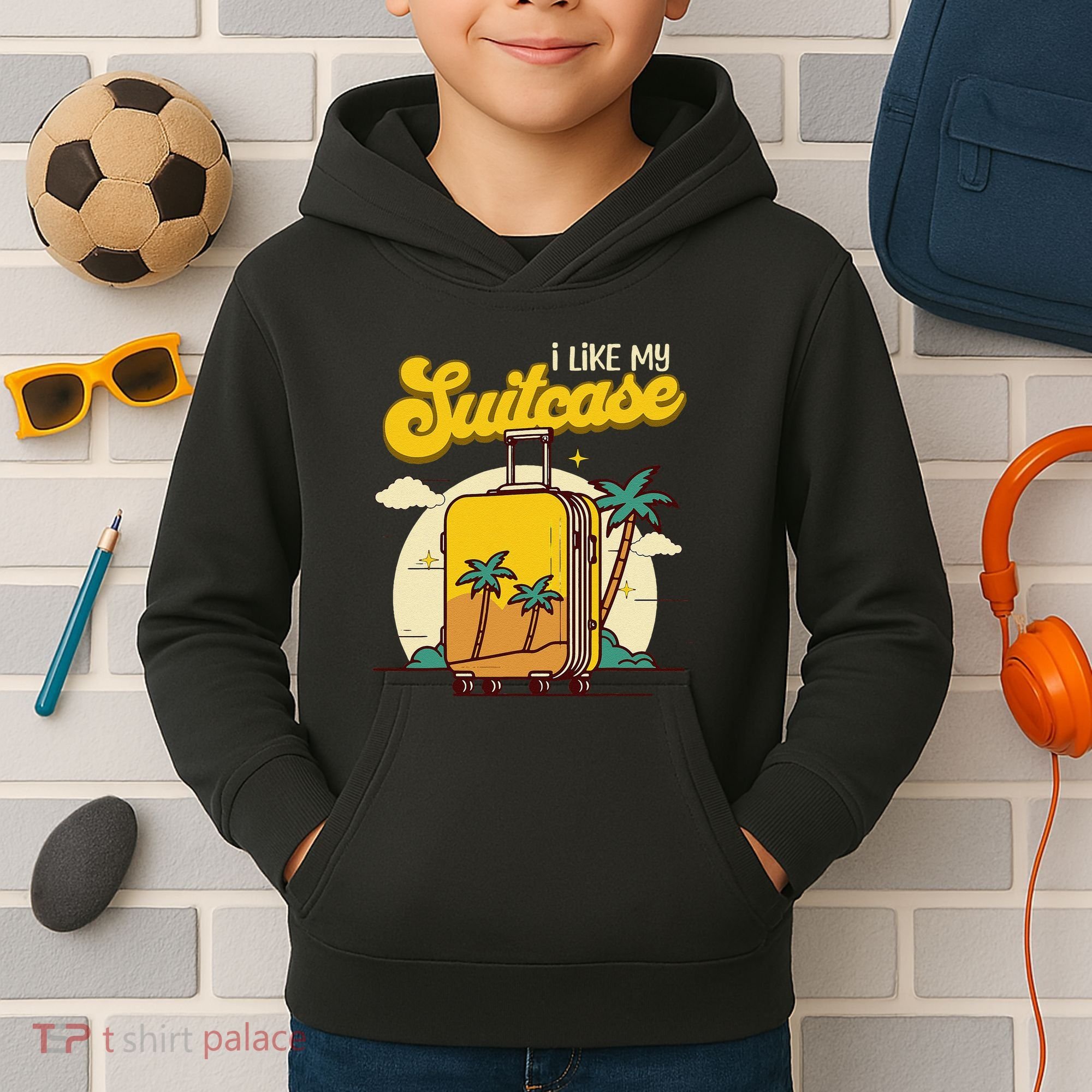 I Like My Suitcase Funny Sootcase Viral Meme Travel Kids Hoodie