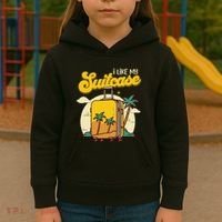 I Like My Suitcase Funny Sootcase Viral Meme Travel Kids Hoodie thumb 3