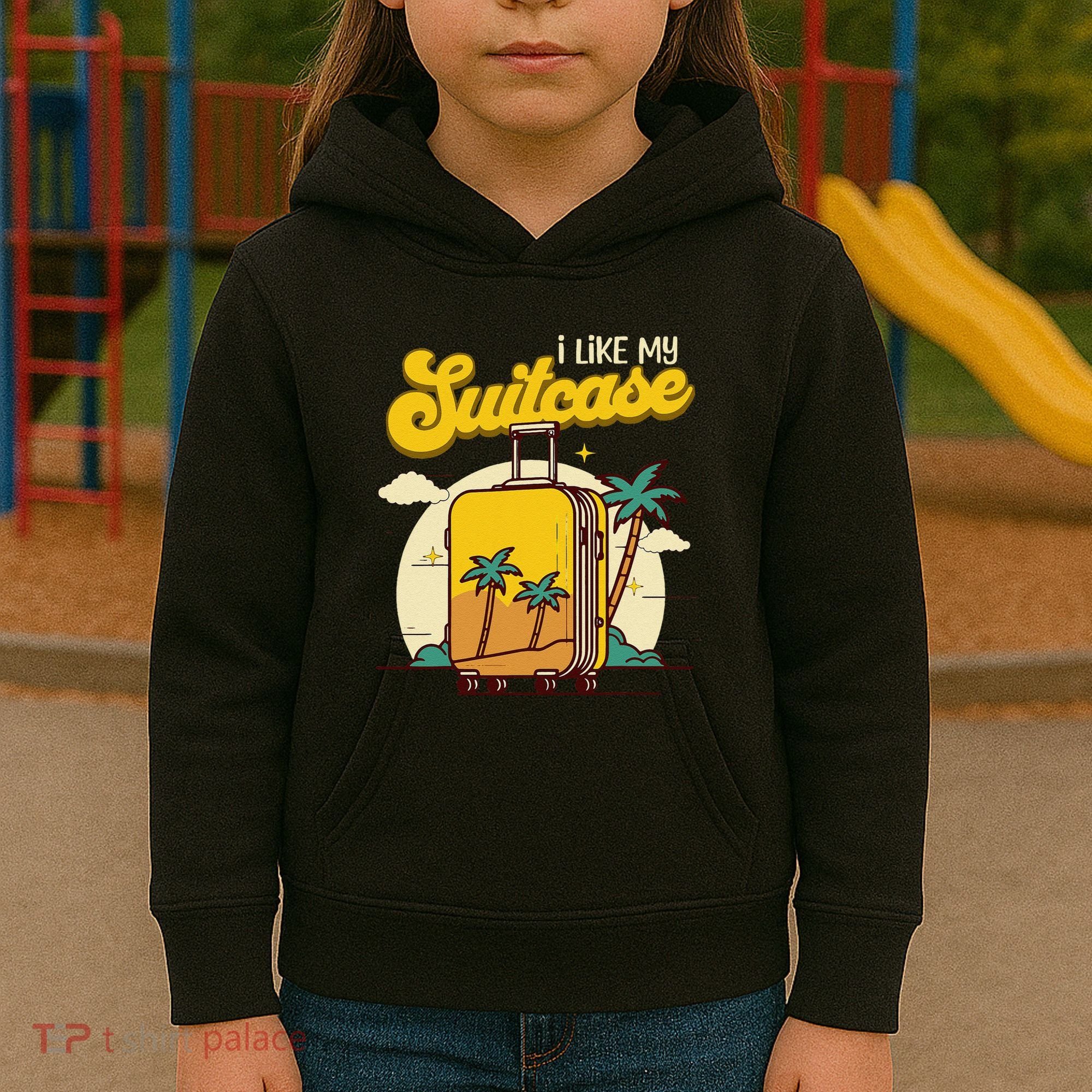 I Like My Suitcase Funny Sootcase Viral Meme Travel Kids Hoodie