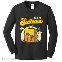 I Like My Suitcase Funny Sootcase Viral Meme Travel Kids Long Sleeve Shirt thumb 0