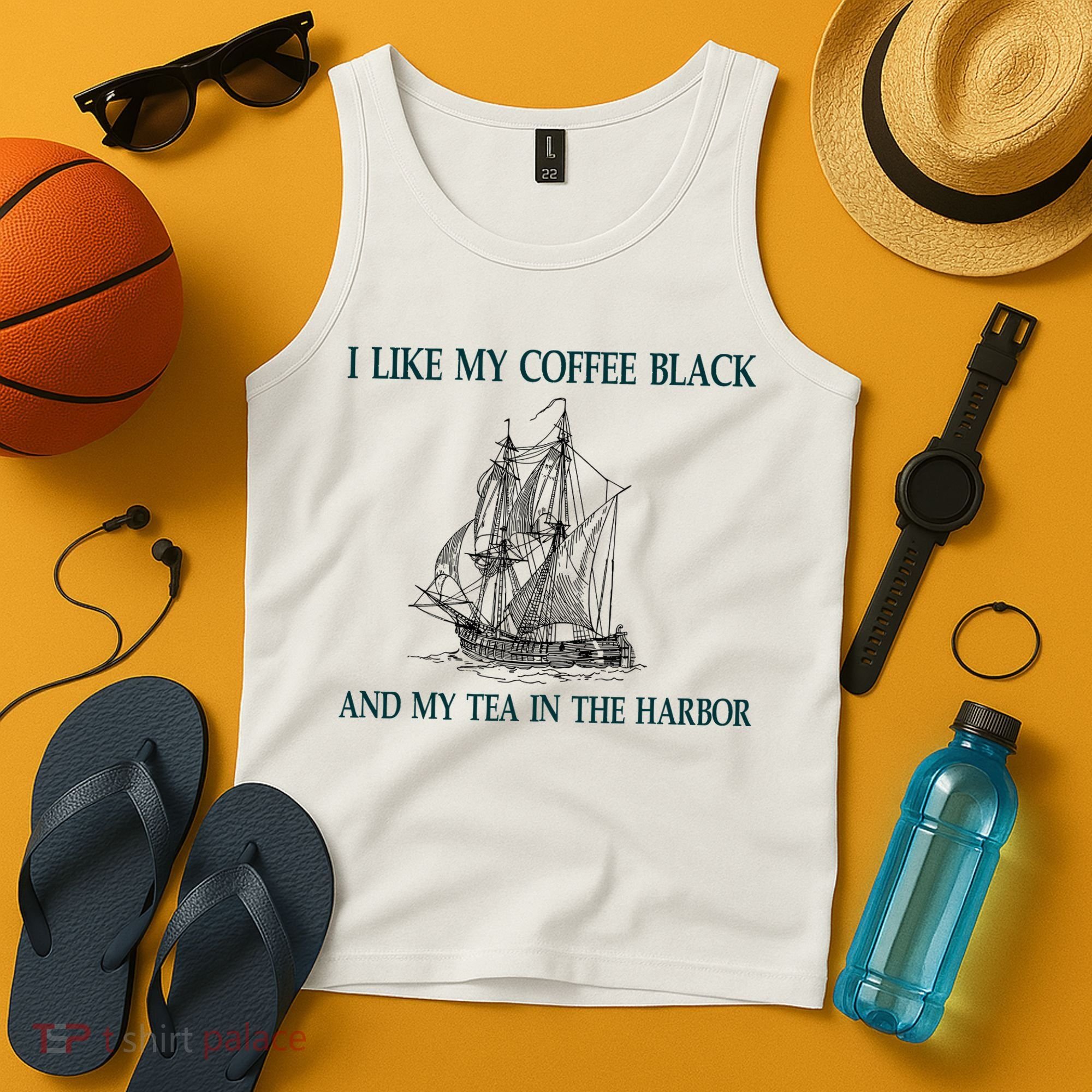 I Like My Coffee Black And Tea In The Harbor Tank Top