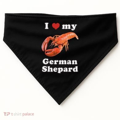 I Love My German Shepard Lobster USA-Made Doggie Bandana