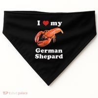 I Love My German Shepard Lobster USA-Made Doggie Bandana thumb 0