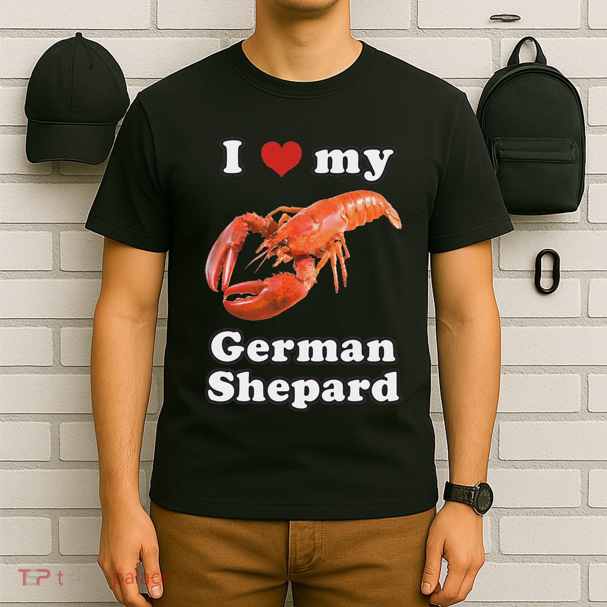 I Love My German Shepard Lobster T-Shirt
