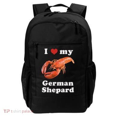 I Love My German Shepard Lobster Backpack