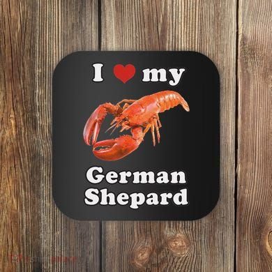 I Love My German Shepard Lobster Coaster