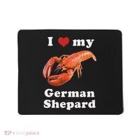 I Love My German Shepard Lobster Mousepad thumb 0