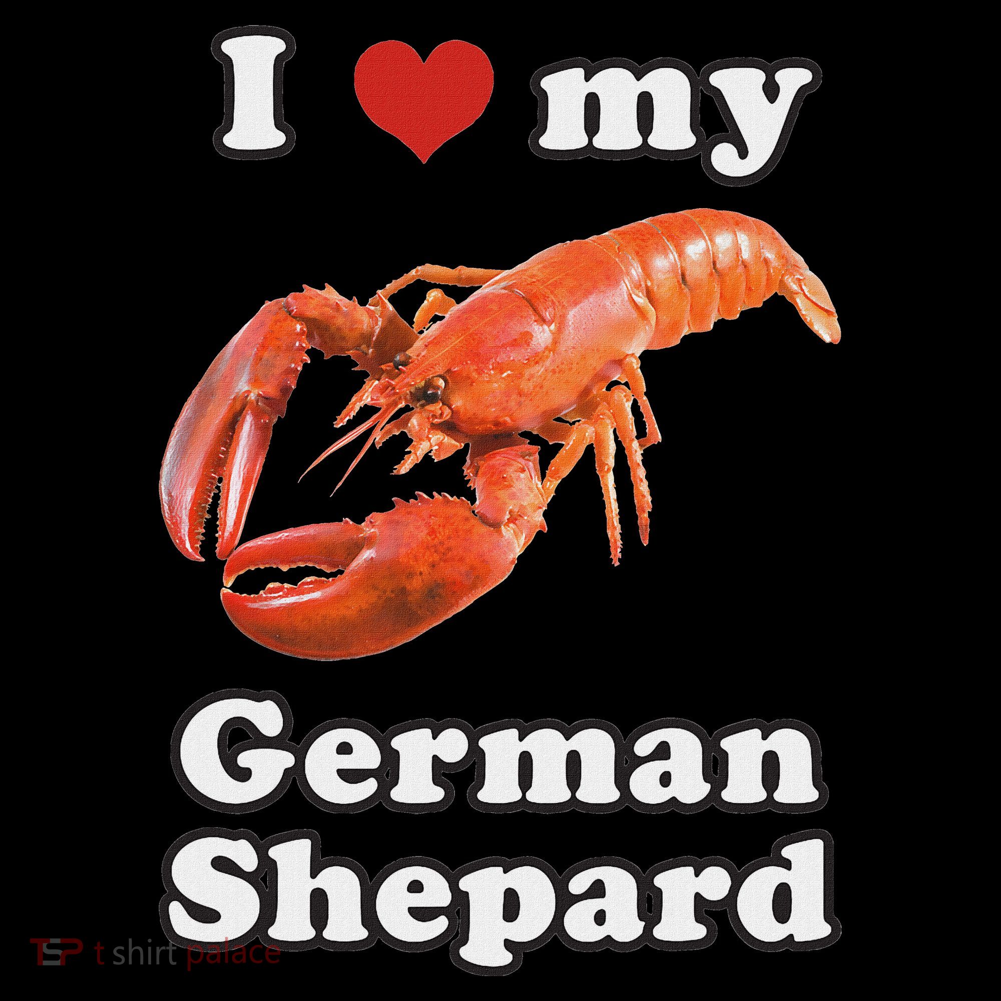 I Love My German Shepard Lobster Mousepad